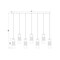 Z-Lite Alton Linear Chandelier, 7-Light, 4.75 In.W x 54 In.L x 14.25 In.H, Brushed Nickel/Clear+Frosted 824P-7L-BN - alternate 2